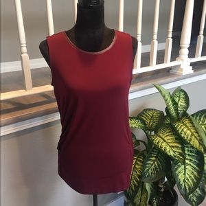 Burgundy Sleeveless Calvin Klein Top